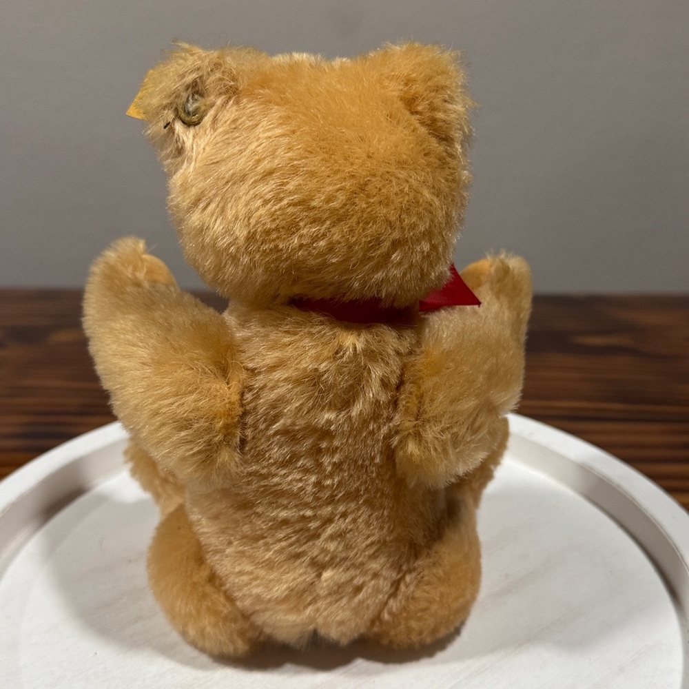 Vintage Steiff Teddy Bear 0201/26 w/ Button in Ear, Tags & Ribbon - Picture 7 of 8
